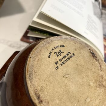 Vintage Pearson's Brown Glazed Stoneware Pot, 6 of 9