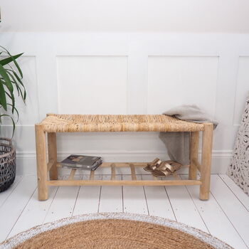 Wooden Hallway Bench With Shelving, 4 of 5