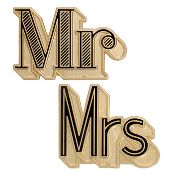 'Mr/Mrs' Enamel Pin Set, 5 of 5