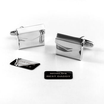 Personalised Silver Plated Secret Message Cufflinks, 6 of 8