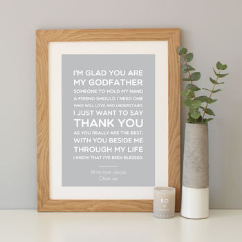 Personalised 'Godmother/Godparent/Godfather' Gift, 2 of 5