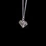 Diamond Shape Necklace In 3D , Sterling Silver, thumbnail 3 of 10