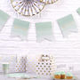 Mint Ombre Gold Foiled Hooray Party Bunting, thumbnail 1 of 3