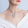 Fluent Heart Silver Pendant, thumbnail 6 of 6