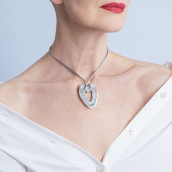 Fluent Heart Silver Pendant, 6 of 6