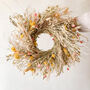 Dried Flower Wreath With Strawberry Thistles, thumbnail 1 of 5