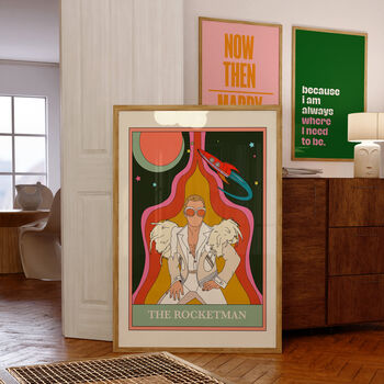 The Rocketman Elton John Tarot Card Music Gift Print, 2 of 6