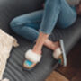 Sen Turquoise Mule Sheepers Slippers, thumbnail 3 of 11