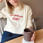 Personalised Bow 'Year' Christmas Unisex Sweater Jumper, thumbnail 4 of 7