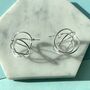 Multi Hoop Spherical Sterling Silver Stud Earrings, thumbnail 3 of 7