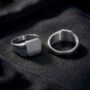 Men's Stainless Steel Signet Ring, Bold, Modern Statement Jewellery For Him, thumbnail 1 of 6