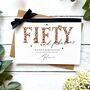 Fifty And Fabulous Handmade Leopard Print Birthday Card, thumbnail 2 of 7
