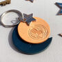 Personalised Virgo Star Sign Leather Keyring, thumbnail 6 of 7