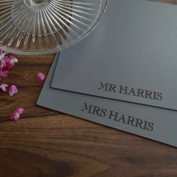Wedding Anniversary Gift Personalised Leather Placemats, 3 of 8