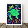 Colourful Sea Turtle Nursery Art Print, thumbnail 5 of 8