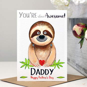 Sloth 'You're Awesome' Father's Day Card, 2 of 5