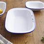 Personalised Carved Heart Enamel Pie Dish Set, thumbnail 8 of 8