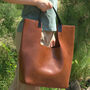 Genuine Leather Designer Tote Handbag, thumbnail 1 of 9