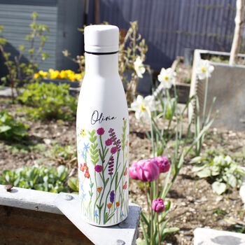 Personalised Wild Flower Eco Friendly Drinks Bottle, 8 of 12