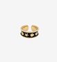 Kin Black And Gold Shell Ring, thumbnail 1 of 6