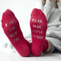 Personalised Please Bring Prosecco Glitter Socks, thumbnail 1 of 3