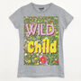 Wild Child Women's Slogan T Shirt, thumbnail 7 of 9