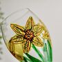 Daffodil Painted Wine Glass, thumbnail 3 of 8