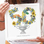 Personalised 50th, 60th, 70th Birthday Floral Collage, thumbnail 2 of 9