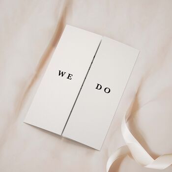 Minimal, Modern Gatefold Wedding Invitations, 2 of 5