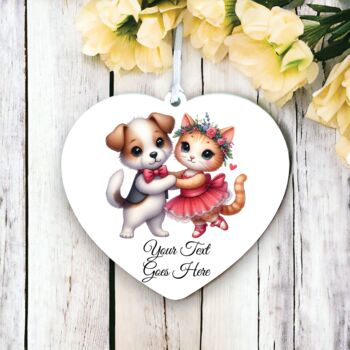Personalised Cute Animal Couple Cat And Dog Decoration, 2 of 2