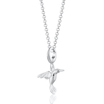 Hummingbird Necklace, Sterling Silver Or Gold Plated, 3 of 11