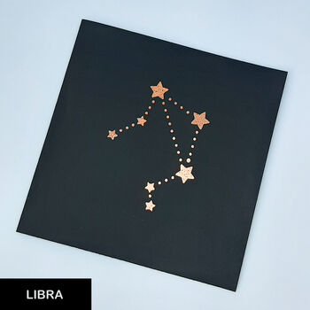 Happy Birthday Astrology Constellation Card Hand Made, 7 of 12