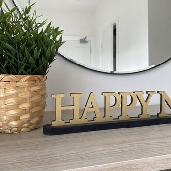 Happy New Year Freestanding Sign Home Decoration, 2 of 3