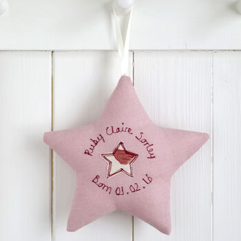 Personalised Embroidered Hanging Star Gift For Any Occasion, 3 of 12