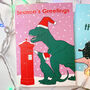 Retro Dinosaur Christmas Cards, thumbnail 3 of 4
