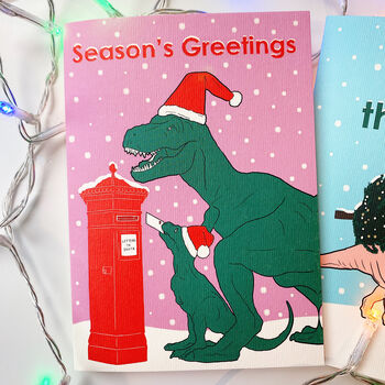 Retro Dinosaur Christmas Cards, 3 of 4