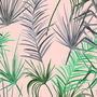 Velvet Tropical Patterned Fabric Per Metre Pink, thumbnail 4 of 4
