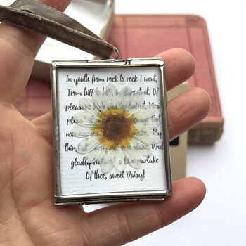 Personalised Paper Daisy Flower And Poetry Mini Framed Gift, 5 of 12