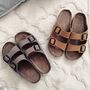 Leather Sandals With Memory Foam Insole In Honey, thumbnail 8 of 8