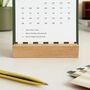 2026 Desk Calendar With Refillable Cards With Wood Stand, thumbnail 5 of 10