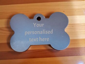 Personalised Engraved Dog Tag – Paw Or Bone Shape, 5 of 8