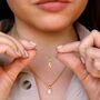 22ct Gold Plated And Silver Mini Initial Necklace, thumbnail 1 of 6
