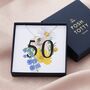 Personalised 50th Birthday Necklace Gift Box, thumbnail 1 of 4