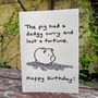 Joke 'Curry And Money Pig' Birthday Card, thumbnail 1 of 2