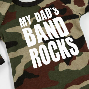 My Dads Band Rocks Cool Babygrow, 4 of 6
