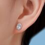 Sterling Silver Genuine Citrine Crystal Stud Earrings, thumbnail 2 of 11