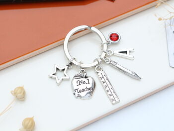 No One Teacher Personalised Keyring End Of Term Gift, 2 of 10