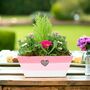 Mother’s Day Pink Wooden Trough Planted Gift – Free Standard Gift Wrap, thumbnail 1 of 3