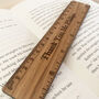 Personalised Oak Veneer Ruler Bookmark For Readers, thumbnail 4 of 4