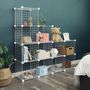 Twelve Cube Wire Grid Storage Shelving Unit, thumbnail 1 of 9